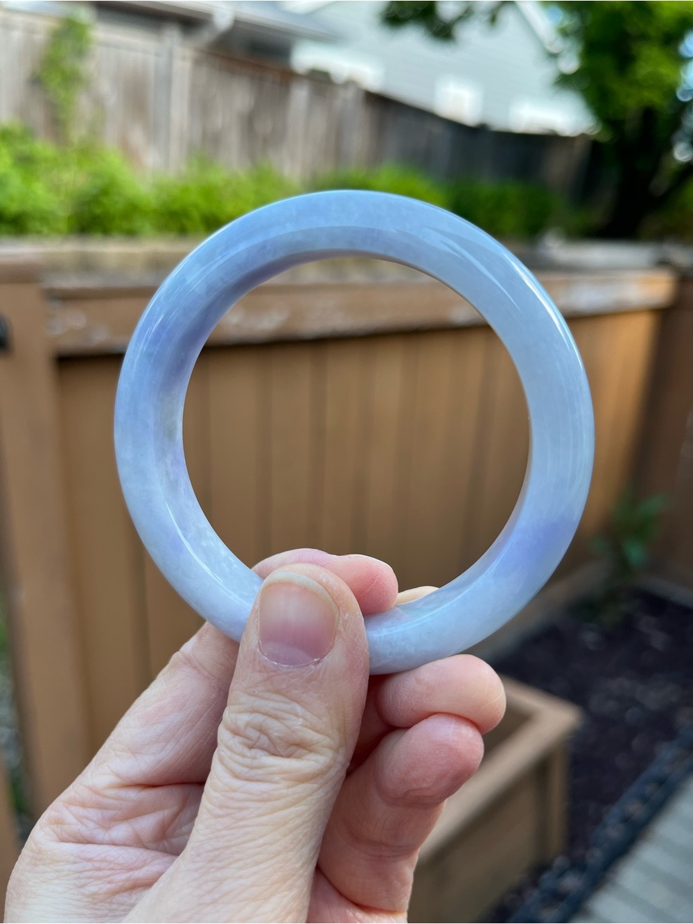 BW103-L 55.6mm Certified Untreated Grade A Burmese Jadeite Bangle Jade Bracelet